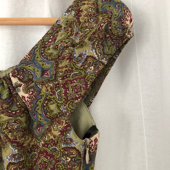 VINTAGE 1990s ABS by Allen Schwartz paisley print dress size 4 - Picture 11 of 16